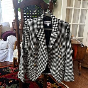 Steve Madden Houndstooth Blazer with Gold Buttons